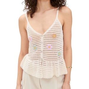 BRAND NEW never worn. BlankNYC mesh tank. Beige size medium